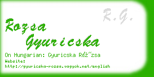rozsa gyuricska business card